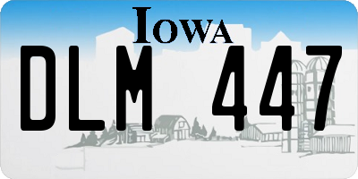 IA license plate DLM447