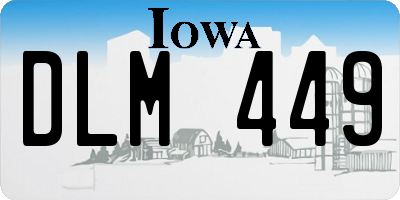 IA license plate DLM449