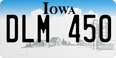 IA license plate DLM450
