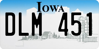 IA license plate DLM451