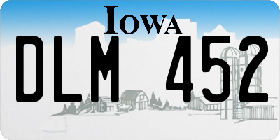 IA license plate DLM452