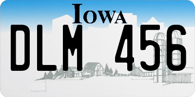 IA license plate DLM456