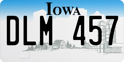 IA license plate DLM457