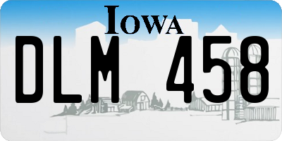 IA license plate DLM458