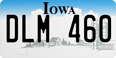 IA license plate DLM460