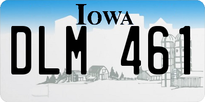 IA license plate DLM461