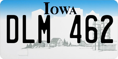 IA license plate DLM462