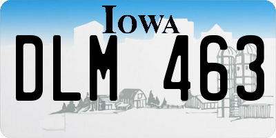 IA license plate DLM463