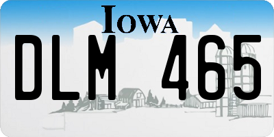 IA license plate DLM465
