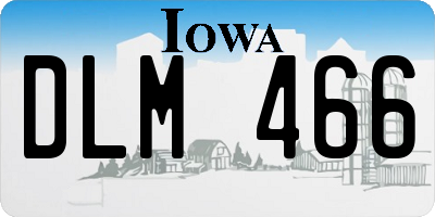 IA license plate DLM466