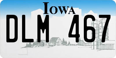 IA license plate DLM467