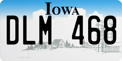 IA license plate DLM468