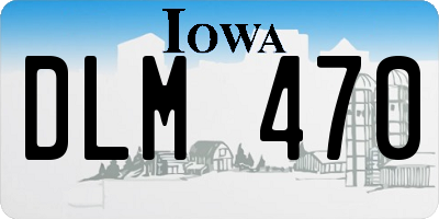 IA license plate DLM470