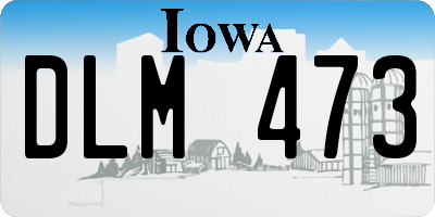 IA license plate DLM473