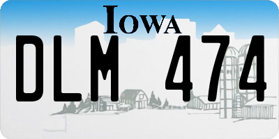 IA license plate DLM474