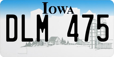 IA license plate DLM475