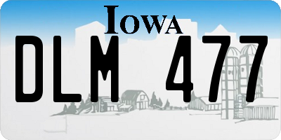 IA license plate DLM477