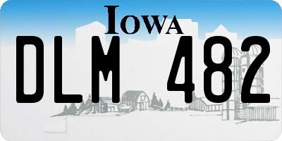 IA license plate DLM482