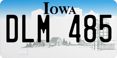 IA license plate DLM485