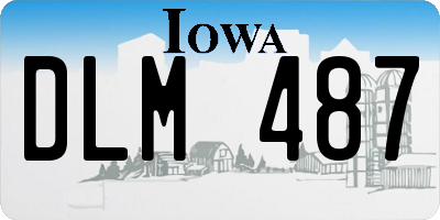 IA license plate DLM487