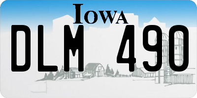 IA license plate DLM490