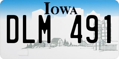 IA license plate DLM491