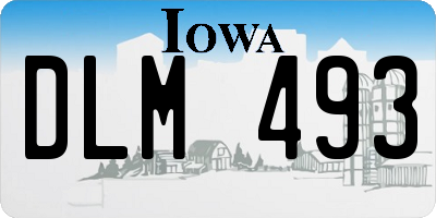 IA license plate DLM493