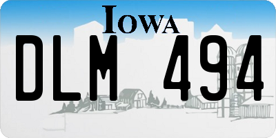 IA license plate DLM494