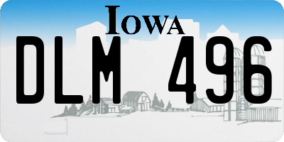 IA license plate DLM496