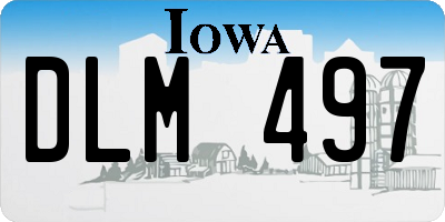 IA license plate DLM497
