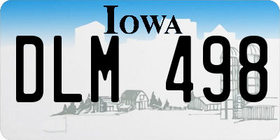 IA license plate DLM498
