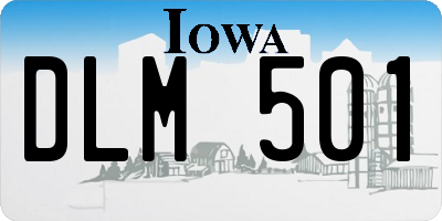 IA license plate DLM501