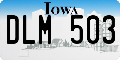 IA license plate DLM503