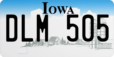 IA license plate DLM505