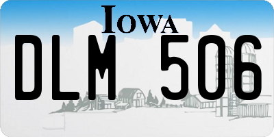 IA license plate DLM506