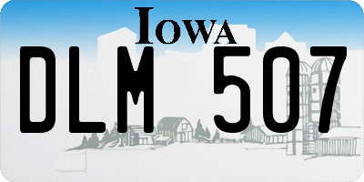 IA license plate DLM507