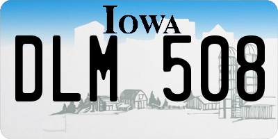 IA license plate DLM508