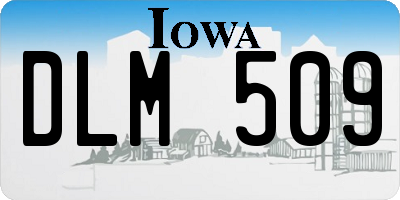 IA license plate DLM509