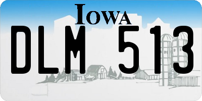IA license plate DLM513