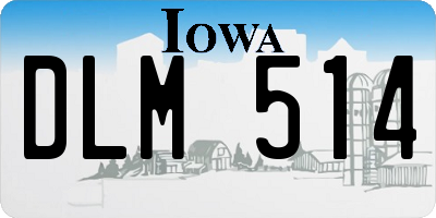 IA license plate DLM514