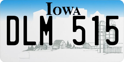 IA license plate DLM515
