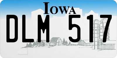 IA license plate DLM517