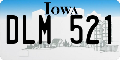 IA license plate DLM521
