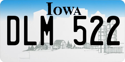 IA license plate DLM522