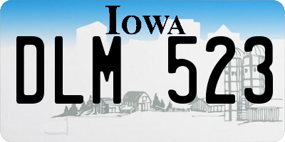 IA license plate DLM523