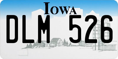 IA license plate DLM526