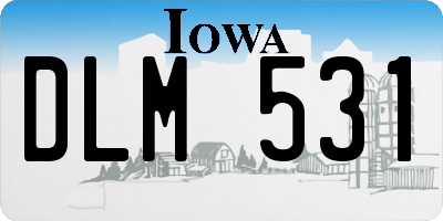 IA license plate DLM531