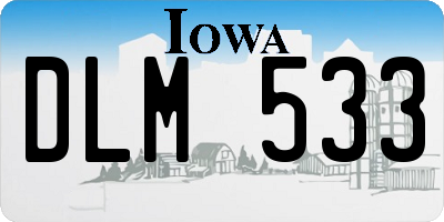 IA license plate DLM533