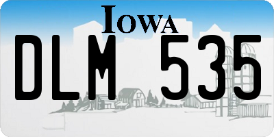IA license plate DLM535