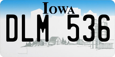 IA license plate DLM536